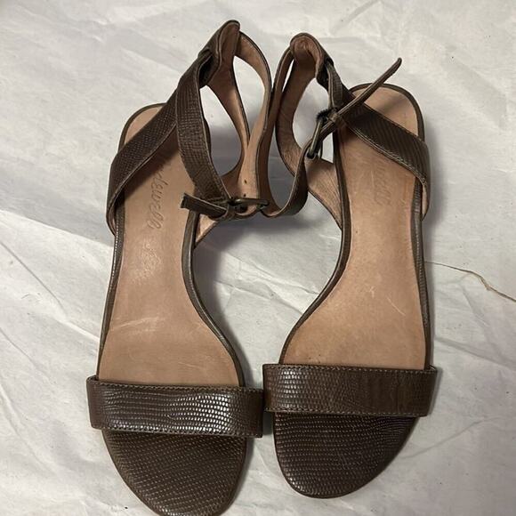 MADEWELL ALICE BROWN LEATHER SANDALS SIZE 6 - Picture 1 of 4